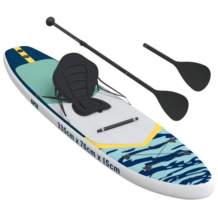 SUP board med sæde 2-i-1 APEX 335 x 76 x 15 cm Blå