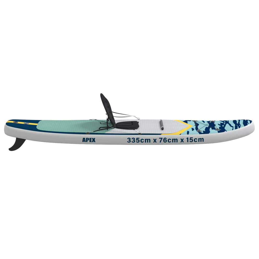 SUP board med sæde 2-i-1 APEX 335 x 76 x 15 cm Blå