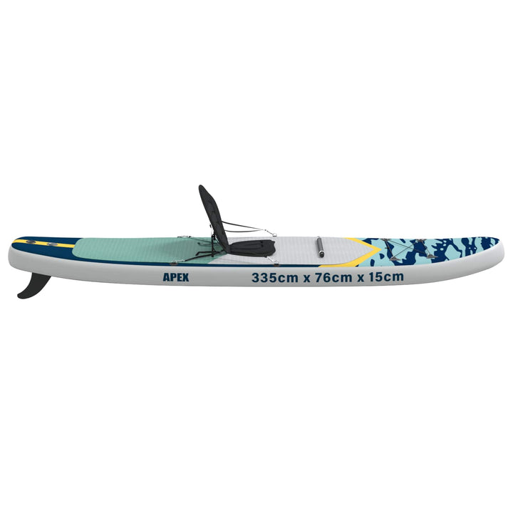 SUP board med sæde 2-i-1 APEX 335 x 76 x 15 cm Blå