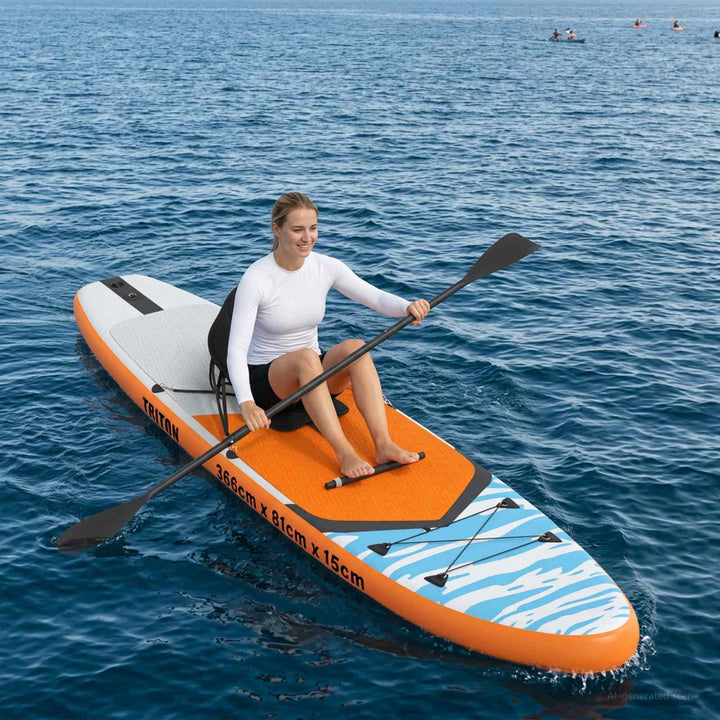 SUP board med sæde 2-i-1 TRITON 366 x 81 x 15 cm Blå