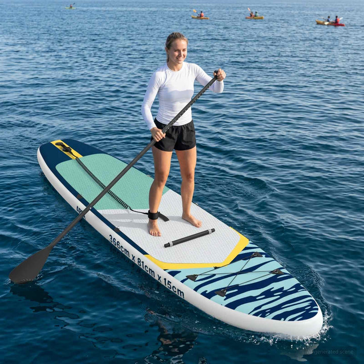 SUP board med sæde 2-i-1 APEX 366 x 81 x 15 cm Blå