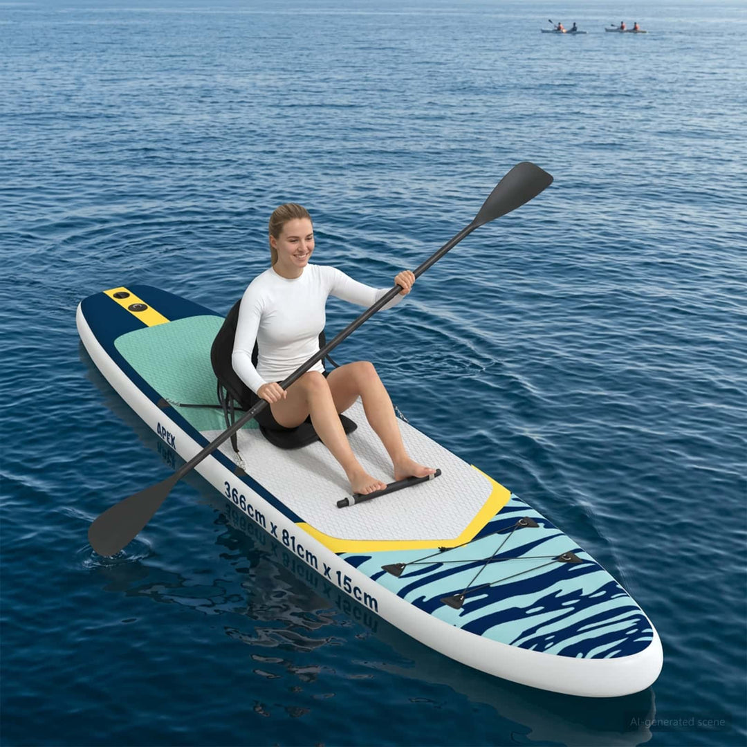 SUP board med sæde 2-i-1 APEX 366 x 81 x 15 cm Blå