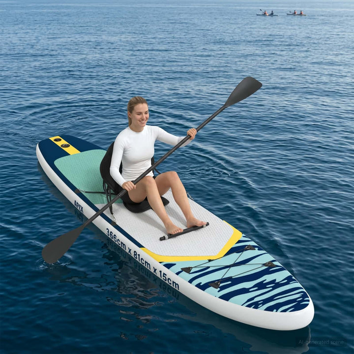 SUP board med sæde 2-i-1 APEX 366 x 81 x 15 cm Blå