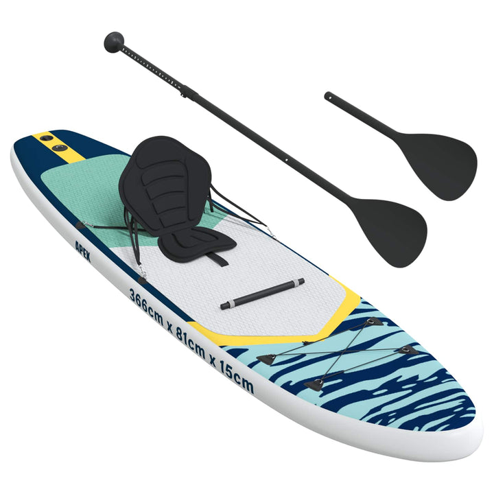 SUP board med sæde 2-i-1 APEX 366 x 81 x 15 cm Blå