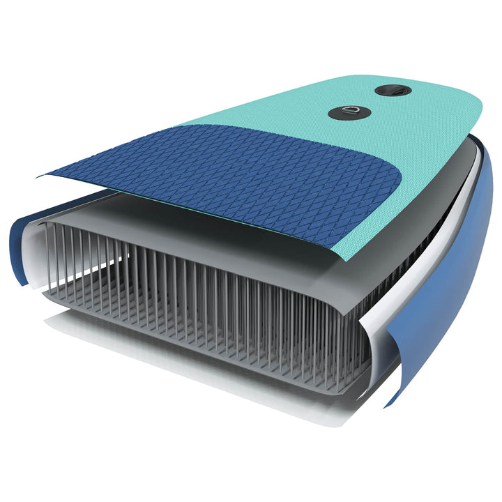Oppusteligt SUP Board med Sejl HYDROS 330 x 76 x 15 cm Turkis