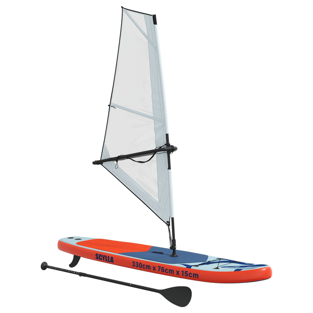Oppusteligt SUP Board med Sejl SCYLLA 330 x 76 x 15 cm Blå