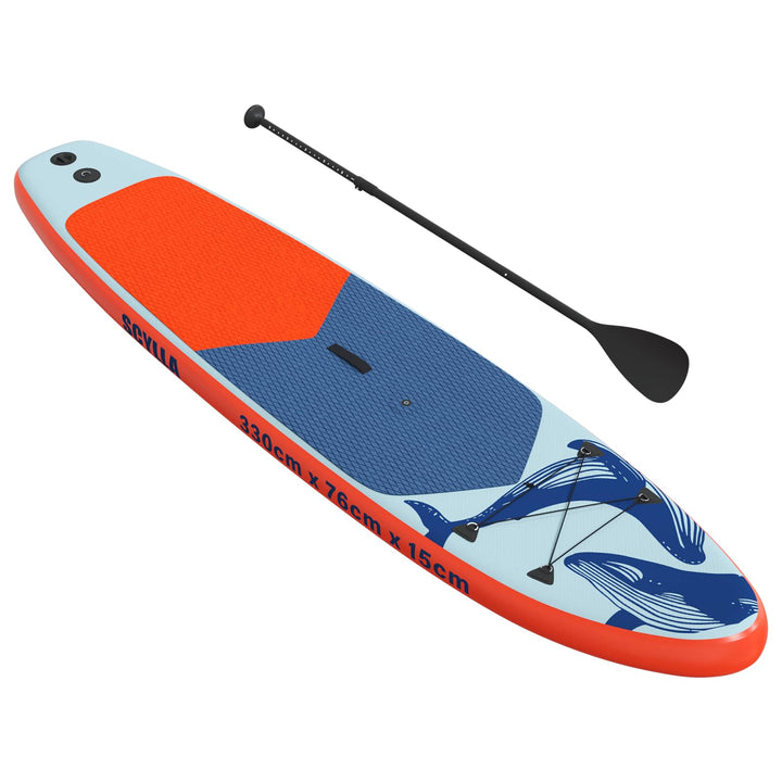 Oppusteligt SUP Board med Sejl SCYLLA 330 x 76 x 15 cm Blå