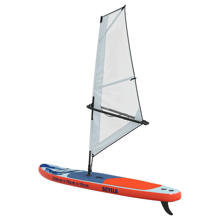 Oppusteligt SUP Board med Sejl SCYLLA 330 x 76 x 15 cm Blå