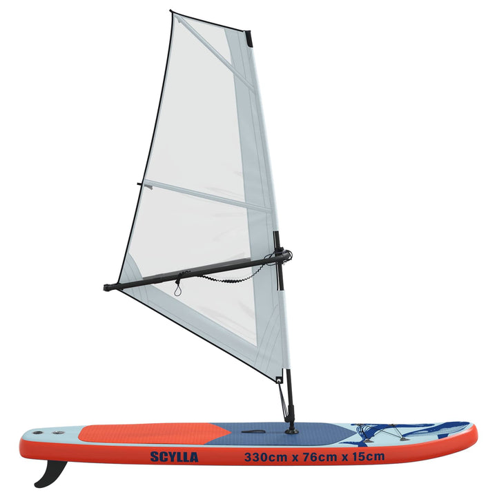 Oppusteligt SUP Board med Sejl SCYLLA 330 x 76 x 15 cm Blå