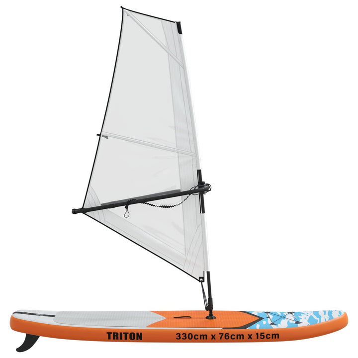 Oppusteligt SUP Board med Sejl TRITON 330 x 76 x 15 cm Blå