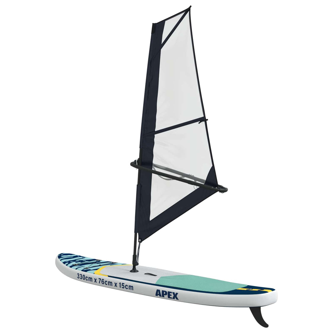 Oppusteligt SUP Board med Sejl APEX 330 x 76 x 15 cm Blå