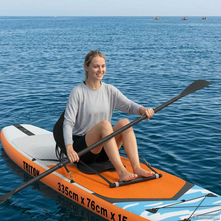 Paddle Board sæde 52 x 31 x 45 cm Lyocell Sort