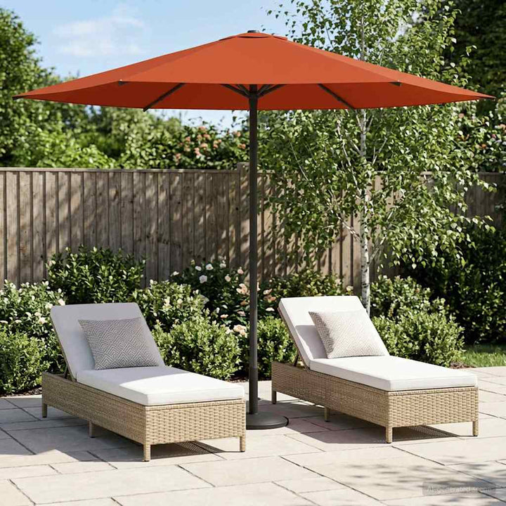 Havesol 230 x 230 cm Polyester Rektangulær Terrakotta