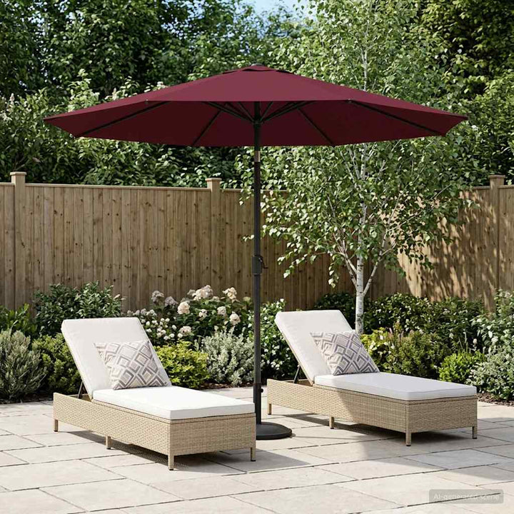 Havesol 230 x 230 cm Polyester Rektangulær Bordeaux Rød