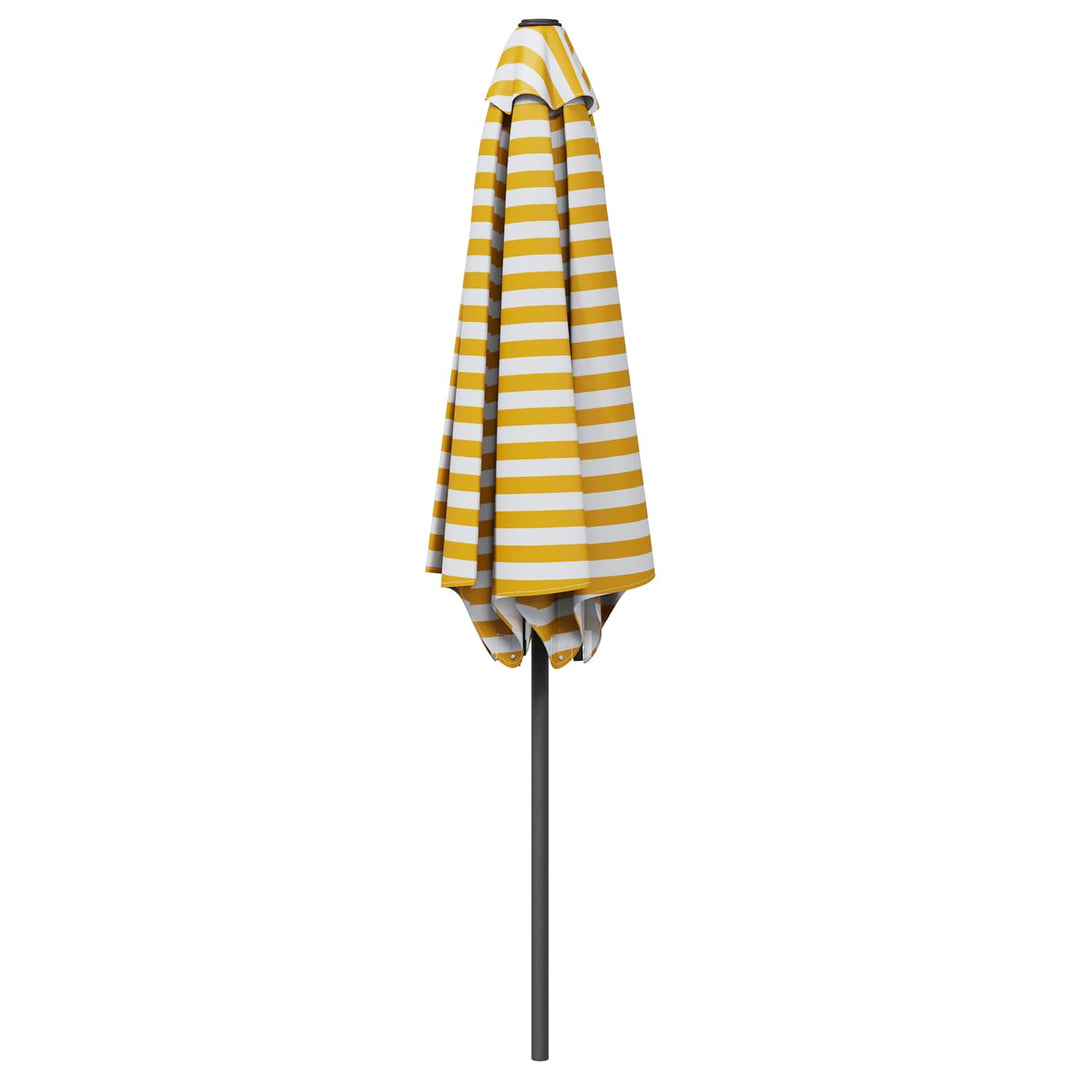 Havesol 270 x 270 cm Polyester Rektangulær Gul og Hvid
