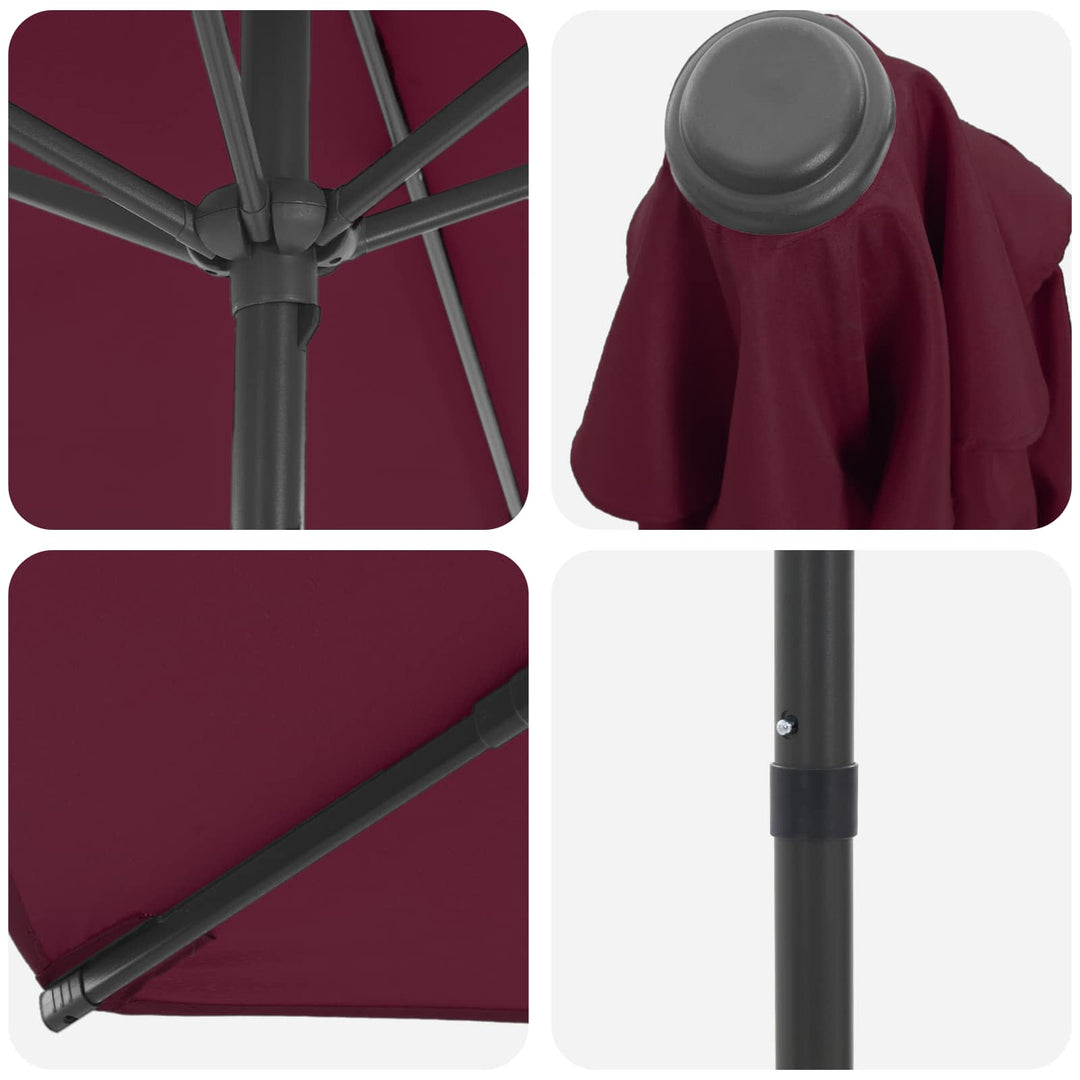 Havesol 300 x 300 cm Polyester Rektangulær Bordeaux Rød