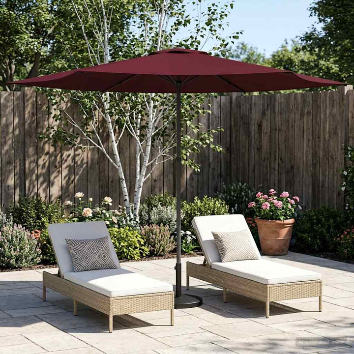 Havesol 300 x 300 cm Polyester Rektangulær Bordeaux Rød