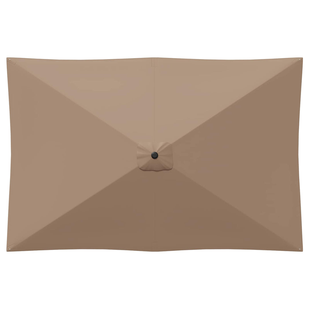 Haveparasol med base 200 x 300 cm Polyester Rektangulær Gråbrun
