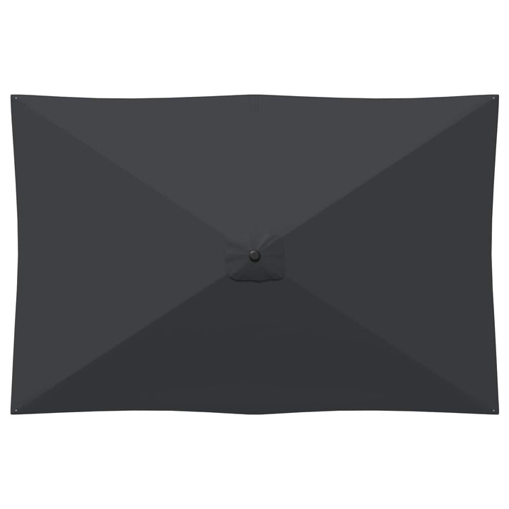 Haveparasol med base 200 x 300 cm Polyester Rektangulær