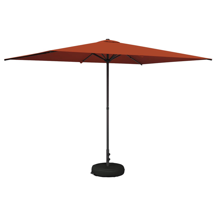 Haveparasol med base 200 x 300 cm Polyester Rektangulær