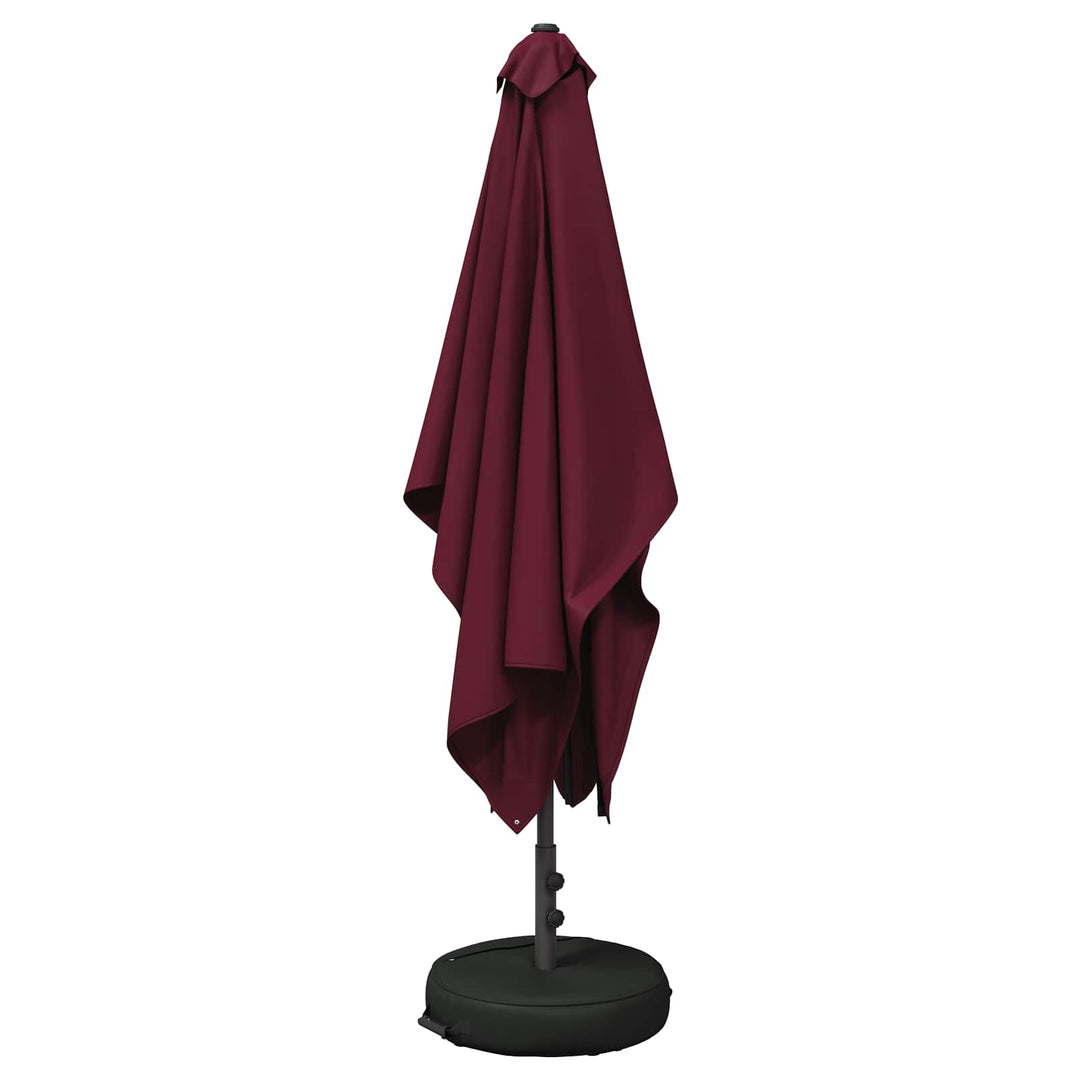 Haveparasol med base 200 x 300 cm Polyester Rektangulær
