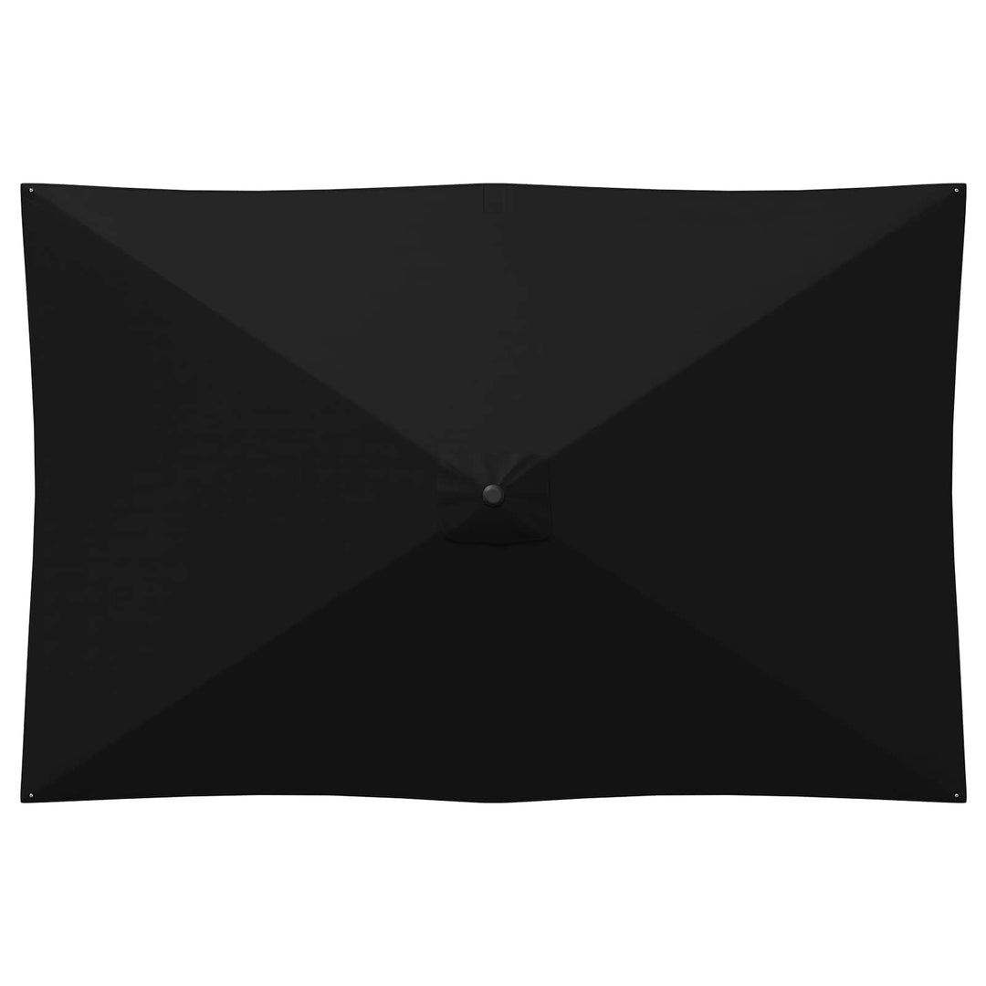 Haveparasol med base 200 x 300 cm Polyester Rektangulær Sort
