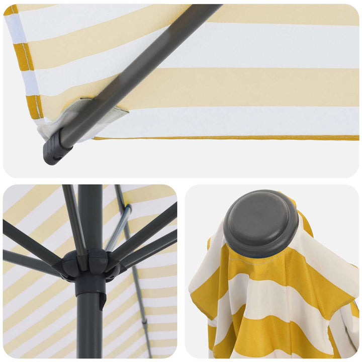 Haveparasol med base 200 x 300 cm Polyester Rektangulær