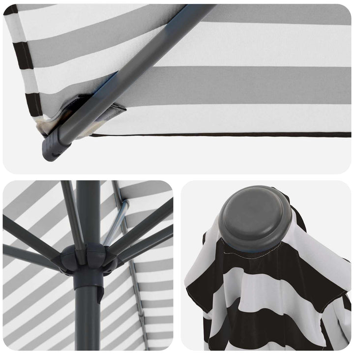 Haveparasol med base 200 x 300 cm Polyester Rektangulær