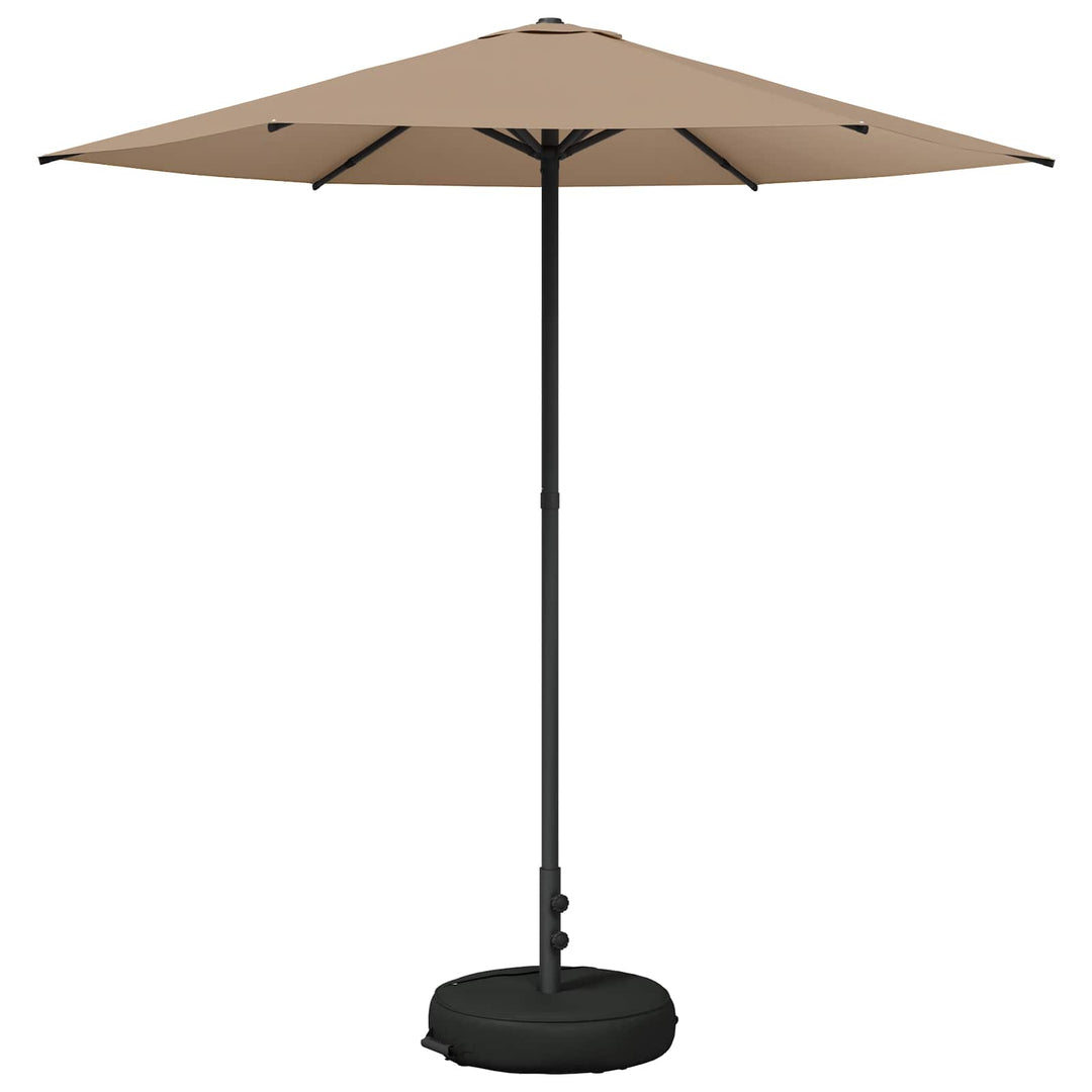 Haveparasol med base 230 x 230 cm Polyester Rektangulær Gråbrun
