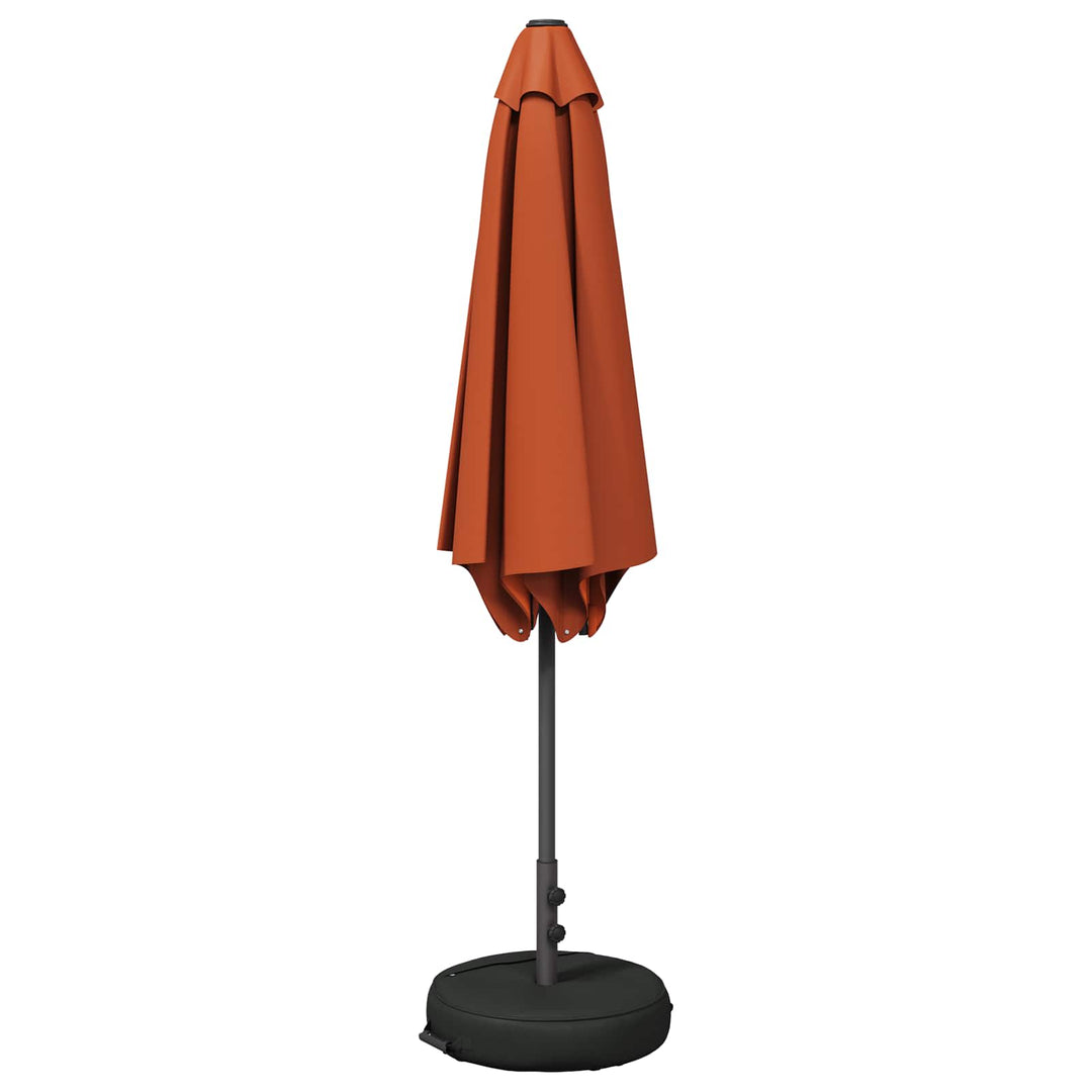 Haveparasol med base 230 x 230 cm Polyester Rektangulær