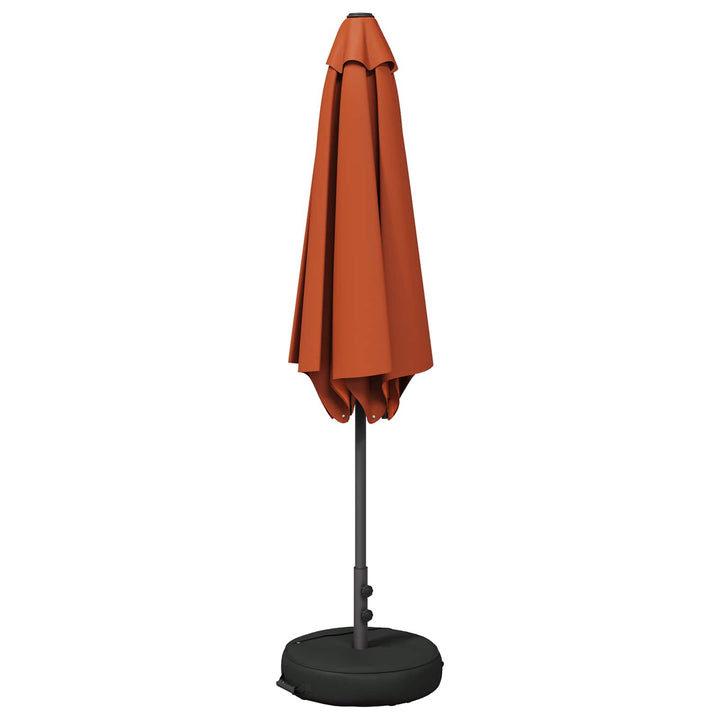 Haveparasol med base 270 x 270 cm Polyester Rektangulær