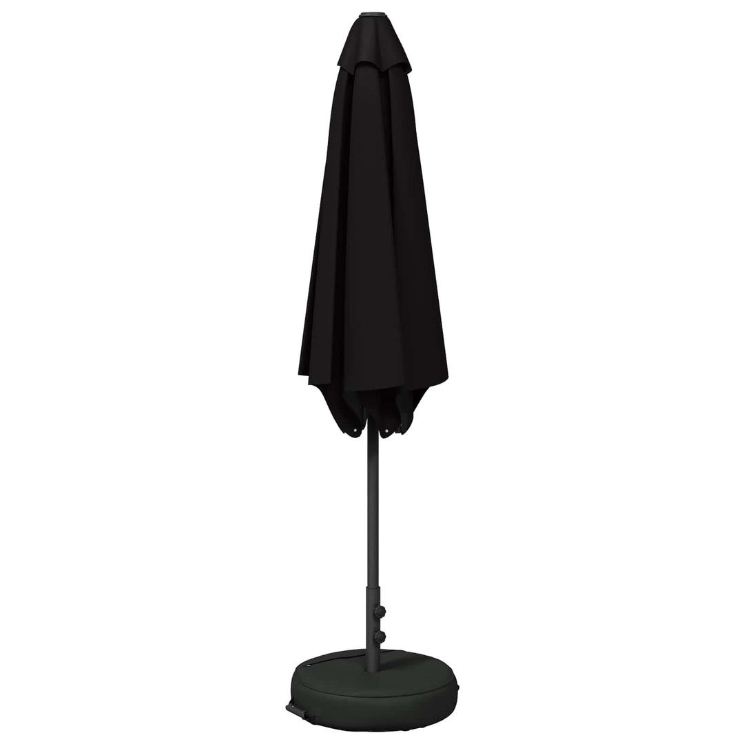 Haveparasol med base 270 x 270 cm Polyester Rektangulær Sort