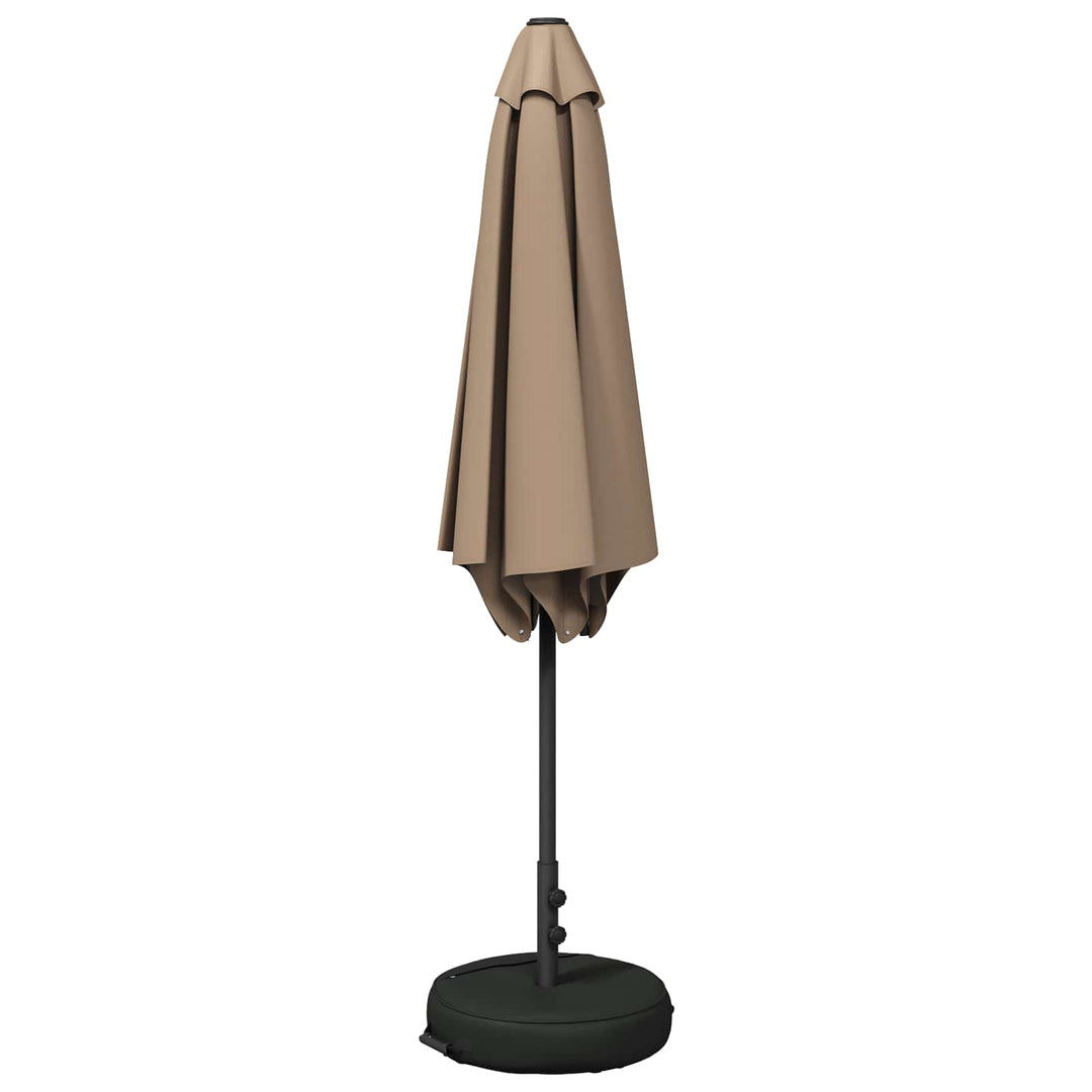 Haveparasol med base 300 x 300 cm Polyester Rektangulær Gråbrun