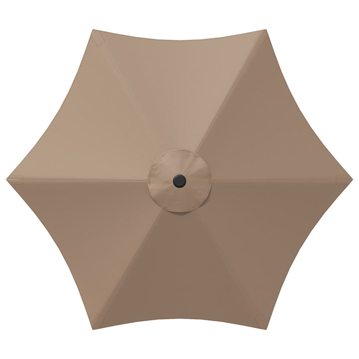 Haveparasol med base 300 x 300 cm Polyester Rektangulær Gråbrun