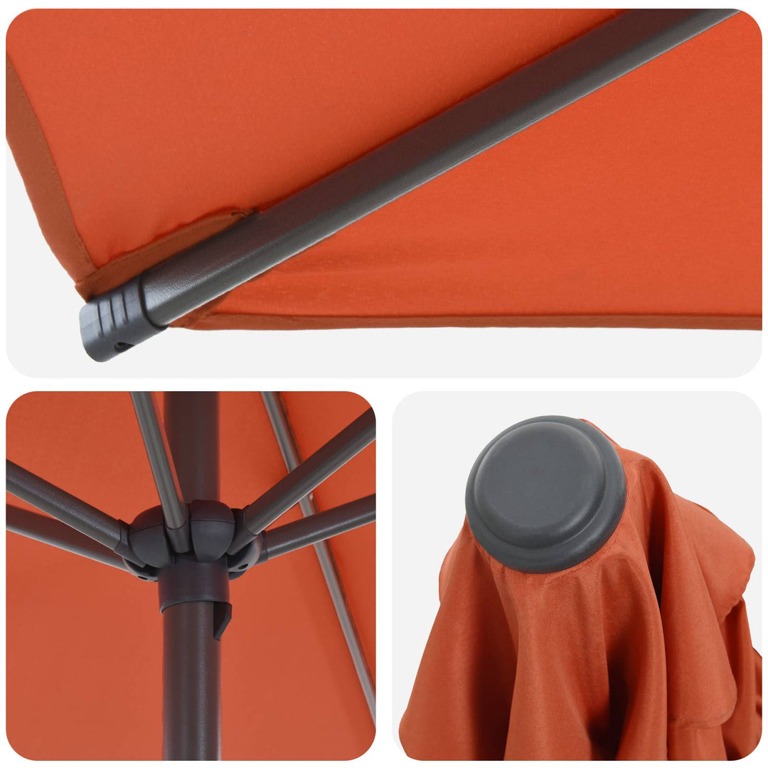 Haveparasol med base 300 x 300 cm Polyester Rektangulær