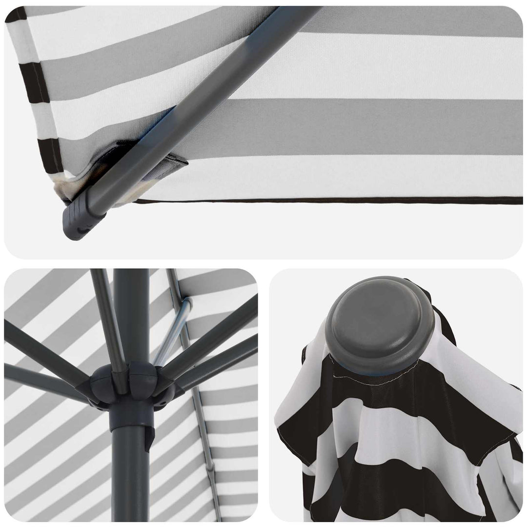 Haveparasol med base 300 x 300 cm Polyester Rektangulær