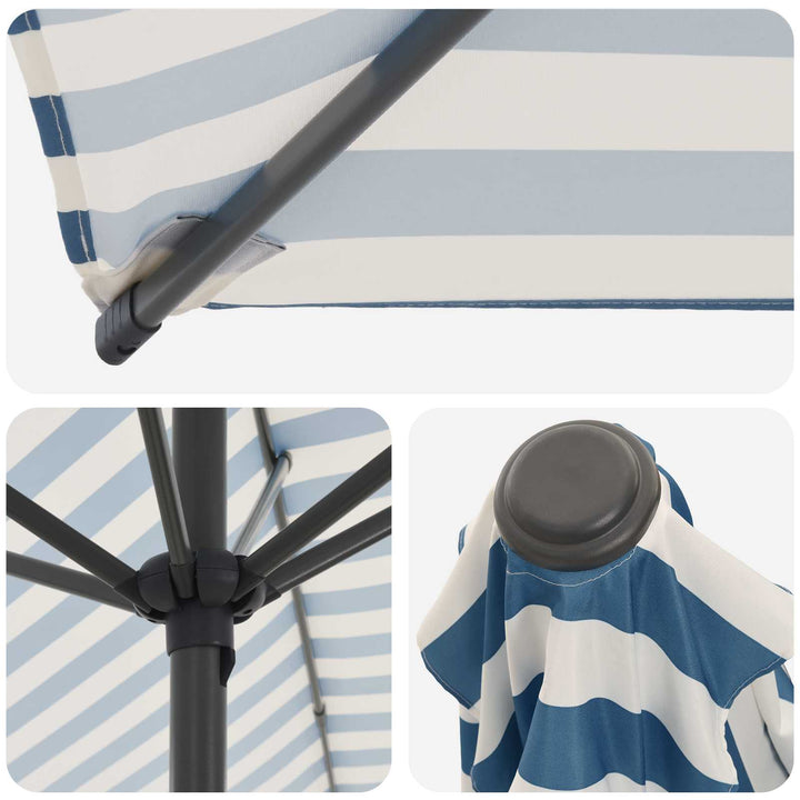 Haveparasol med base 300 x 300 cm Polyester Rektangulær