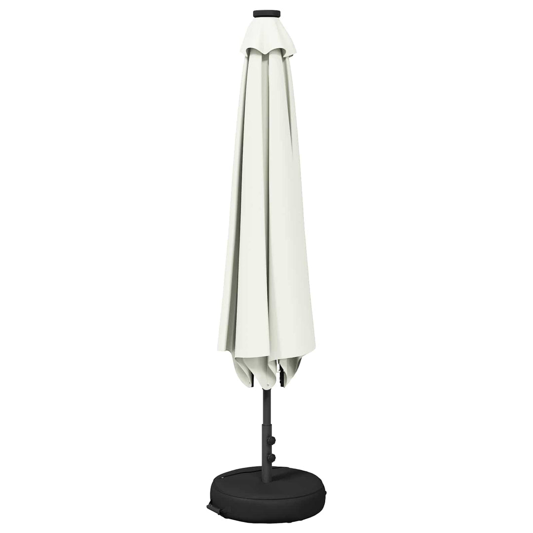Haveparasol med LED lys og fod 200 x 300 cm Polyester