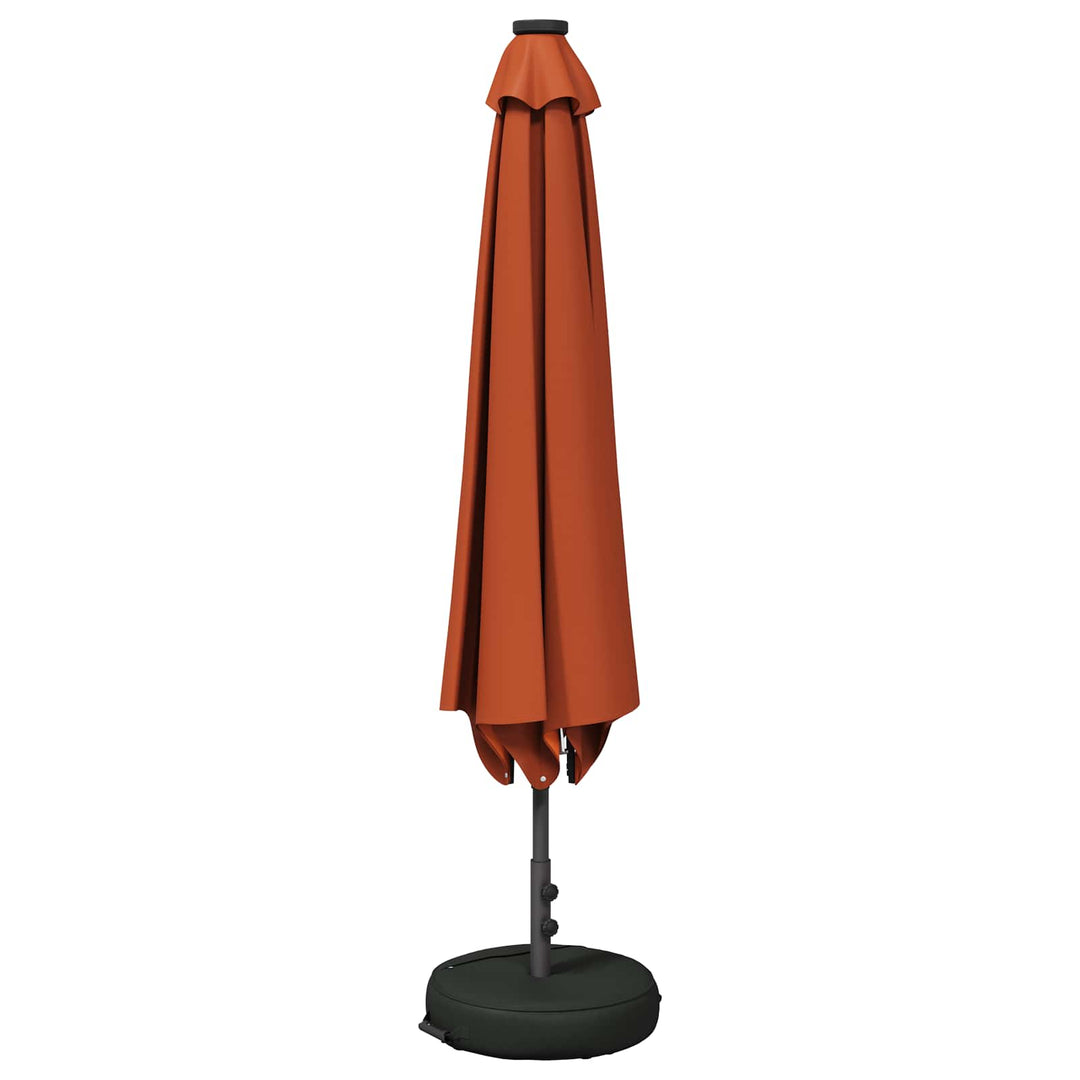 Haveparasol med LED lys og fod 200 x 300 cm Polyester