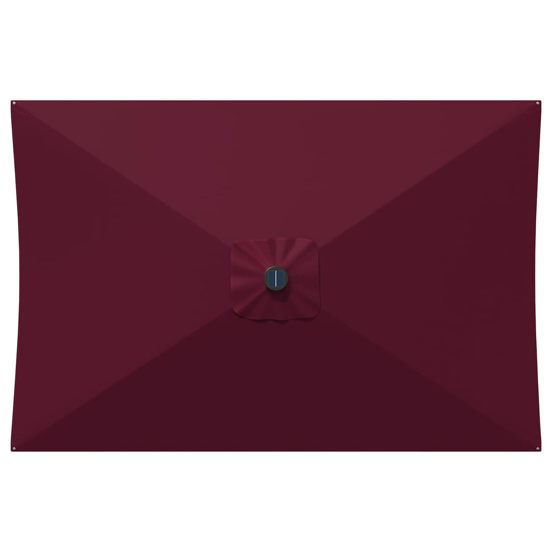Haveparasol med LED lys og fod 200 x 300 cm Polyester