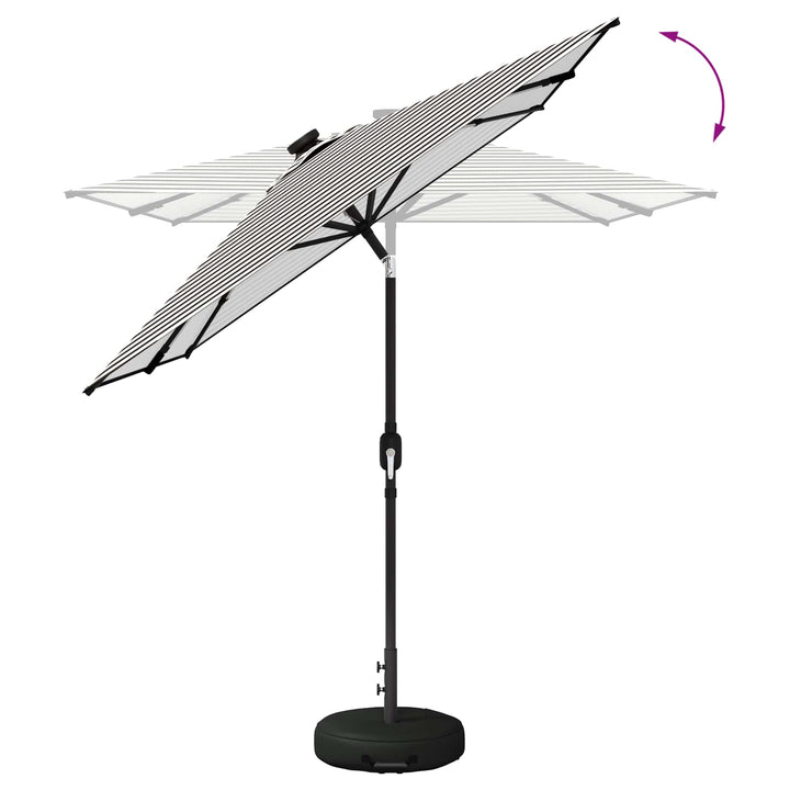 Haveparasol med LED lys og fod 200 x 300 cm Polyester