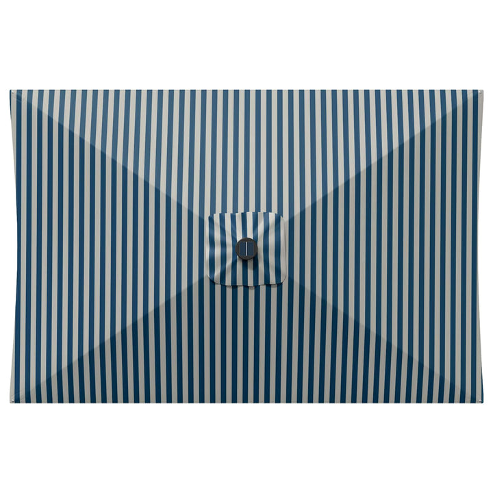 Have Parasol med LED Lygter 200 x 300 cm Polyester Blå og Hvid