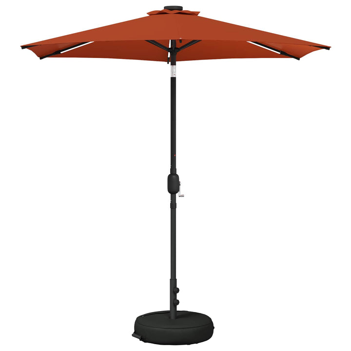 Haveparasol med LED lys og fod 230 x 230 cm Polyester