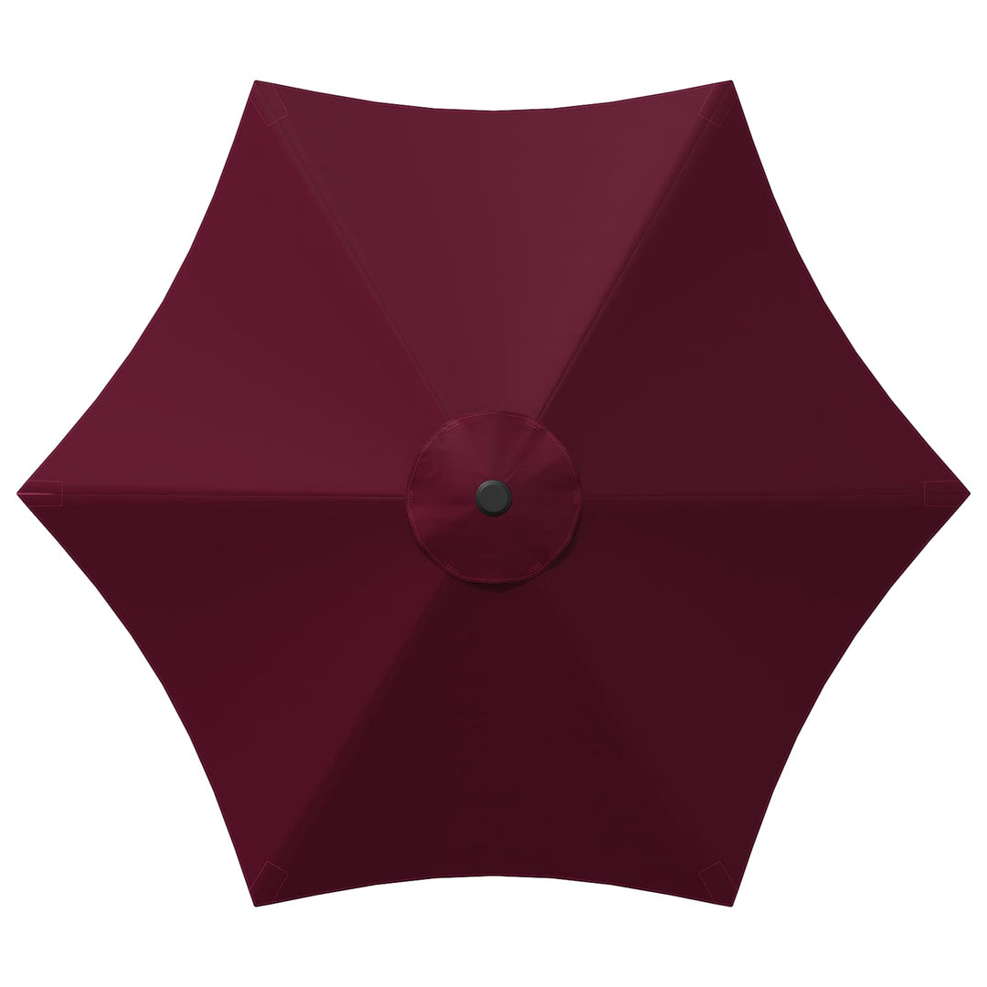 Haveparasol med LED lys og fod 230 x 230 cm Polyester