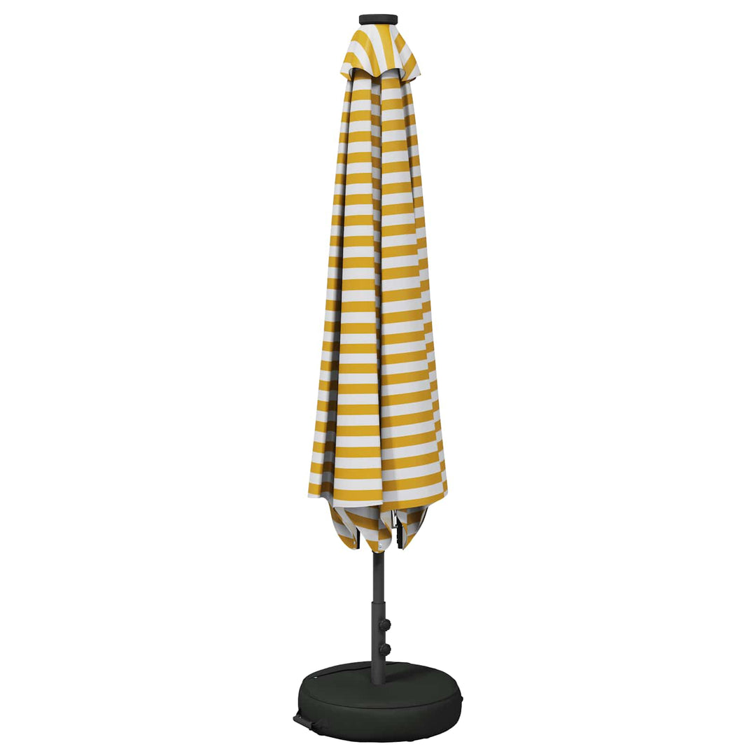 Haveparasol med LED lys og fod 230 x 230 cm Polyester