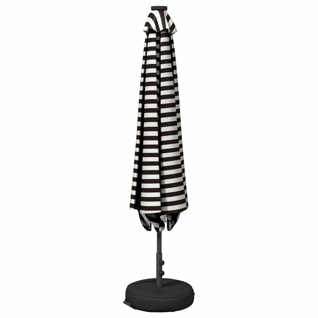 Haveparasol med LED lys og fod 230 x 230 cm Polyester