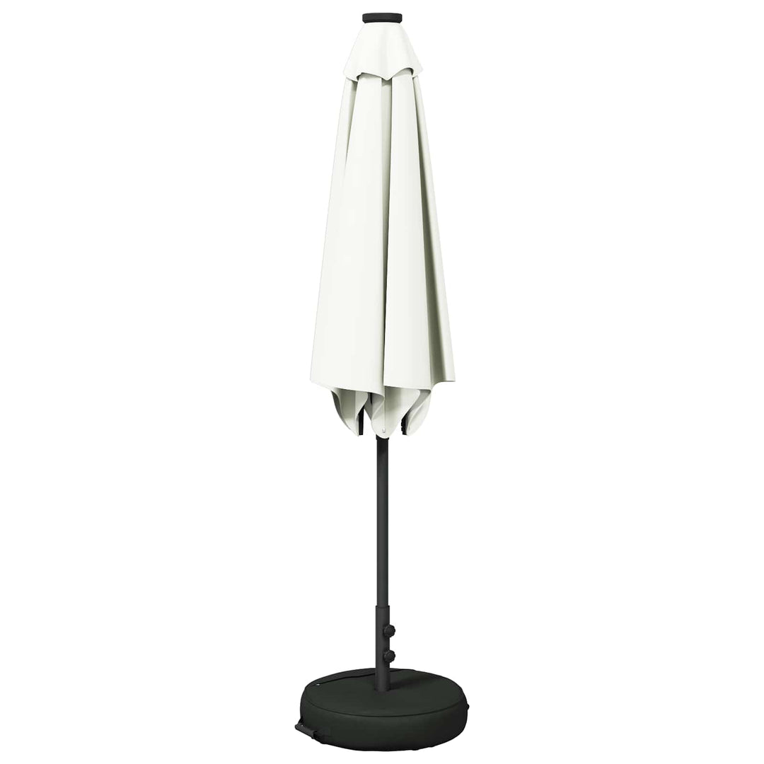 Haveparasol med LED lys og fod 270 x 270 cm Polyester