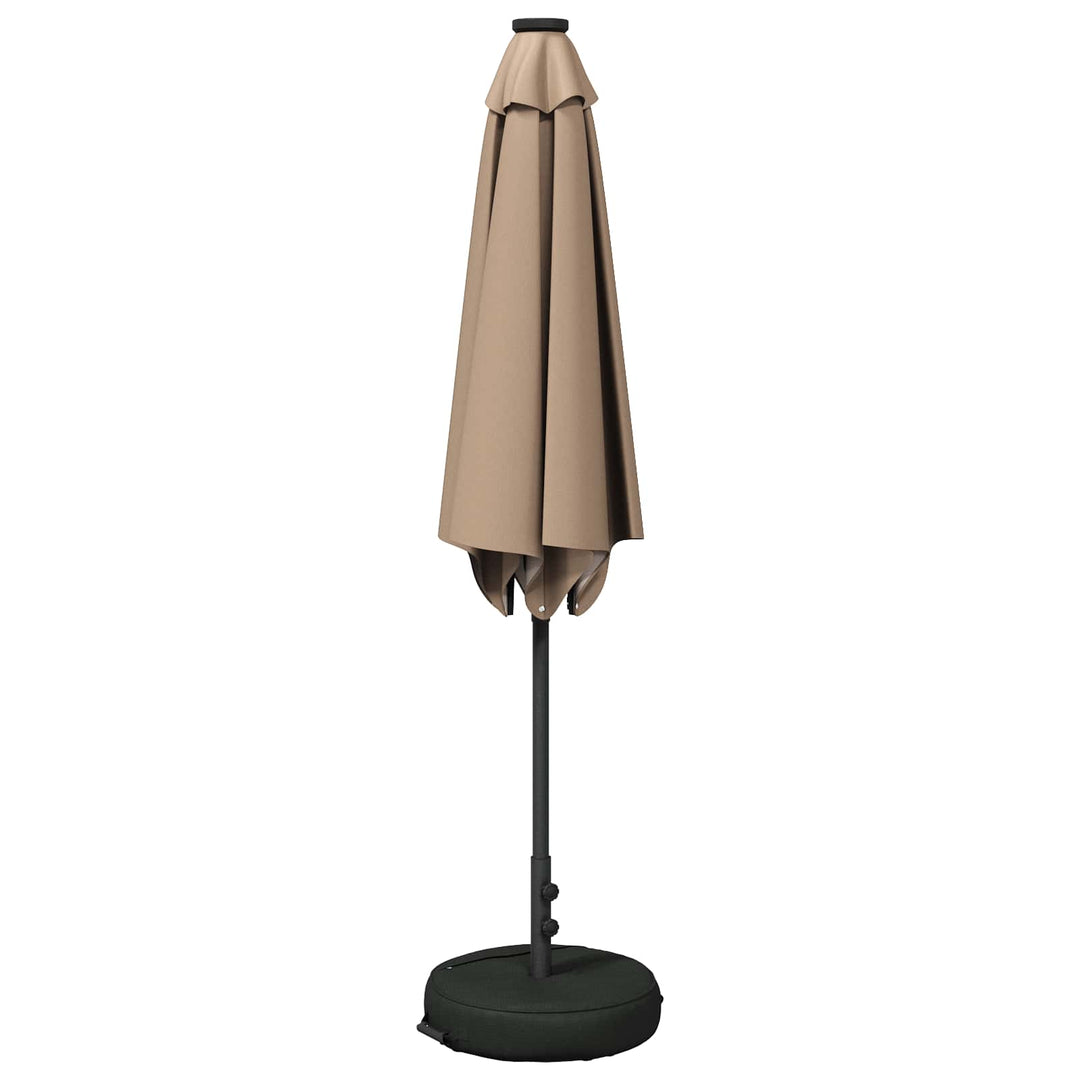 Have Parasol med LED Lygter 270 x 270 cm Polyester Gråbrun