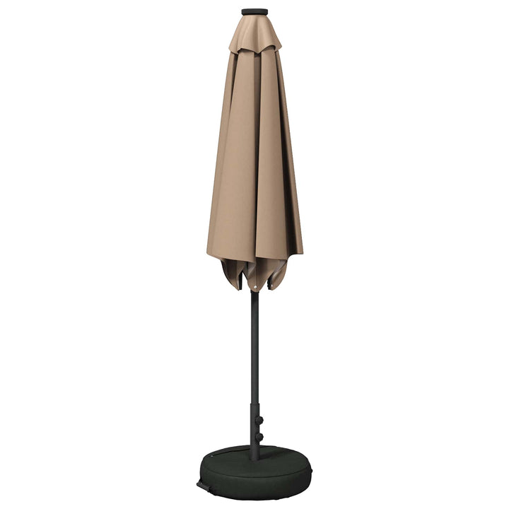 Have Parasol med LED Lygter 270 x 270 cm Polyester Gråbrun
