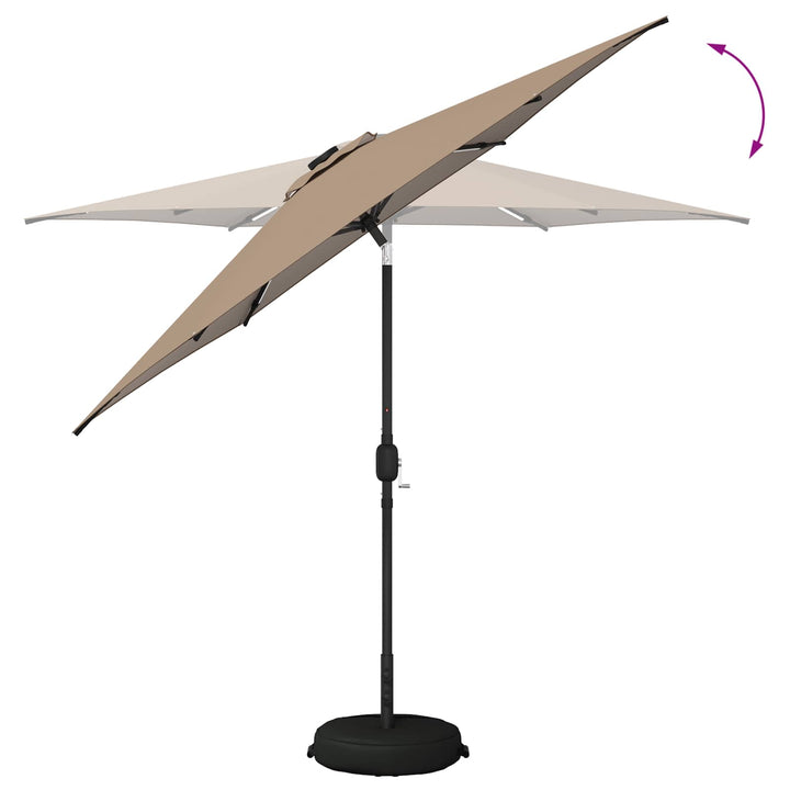 Have Parasol med LED Lygter 270 x 270 cm Polyester Gråbrun